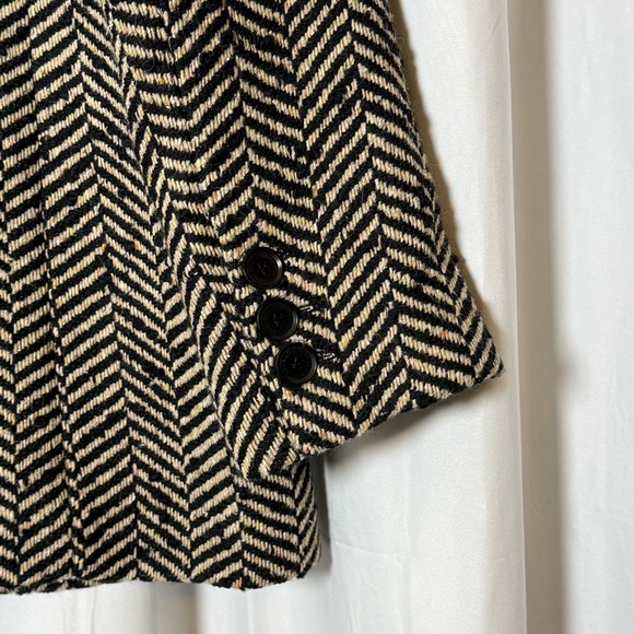 Anine Bing Diana Blazer Fishbone Herringbone Wool Blend Blazer Large NWT - Picture 14 of 16